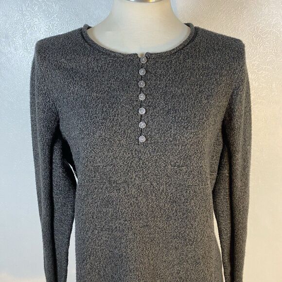 Sundance sz L Gray Homestead Henley Sweater - Picture 2 of 8